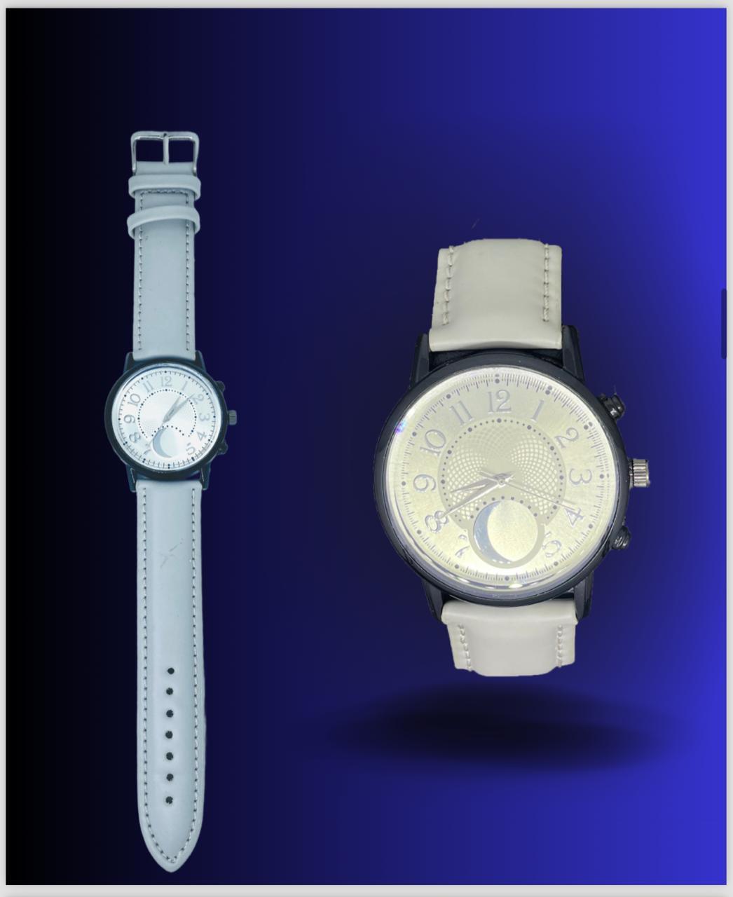 Wrist Watch - Polished Round Quartz Design, Black Steel Belt With Silver-gold Tone For Men