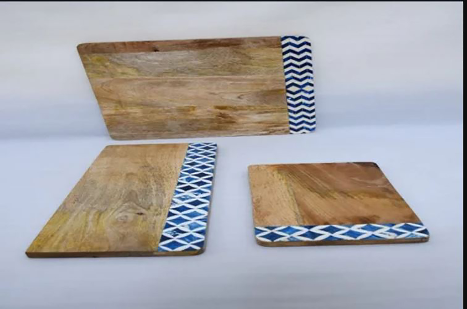 Rustic Wooden Tray With Design - Acacia & Bamboo Build, 18x12 Inches, Natural Grain Finish | Versatile For Serving, Decorative Kitchen Element