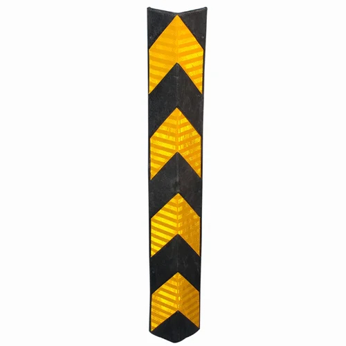 Rubber Corner Guard - Yellow-Black Reflective, 3 kg | High Quality Rubber Material, Shock Absorbent, Easy to Apply and Remove