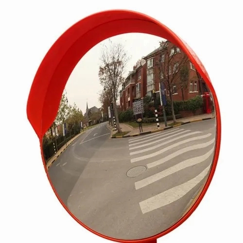 Road Safety Convex Mirror - Color: Orange