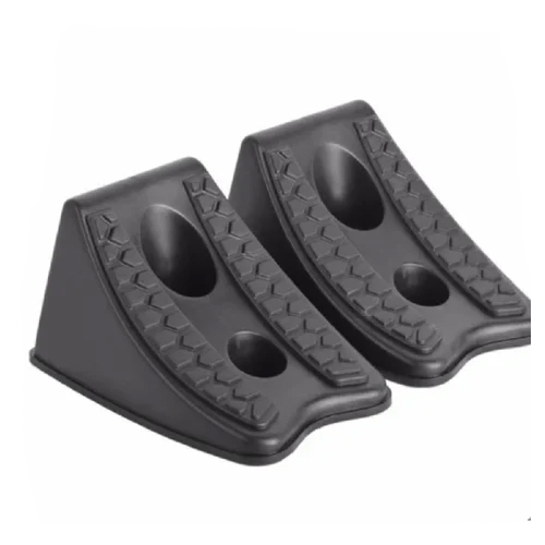 Rubber Car Stopper - High-Quality Black Rubber, 6 Kilograms Weight | Manual Function, Ideal for Road Safety
