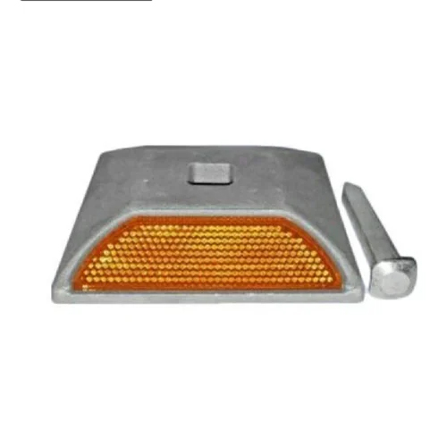 Aluminum Road Studs - High-Quality Silver-Yellow Manual Traffic Signal | Enhanced Road Safety, Durable Weather Resistance, Easy Installation