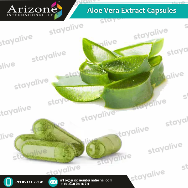 Aloe Vera Extract Capsules - Herbal Supplement, Antioxidant Support For Adults, Promotes Healthy Skin & Hair, Metabolism Booster, 100% Natural