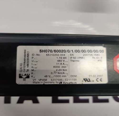 Schneider Sh070/60020/0/1/00/00/00/00 Servo Motor - High Precision Stepper Motor, Ideal For Automation & Robotics Applications