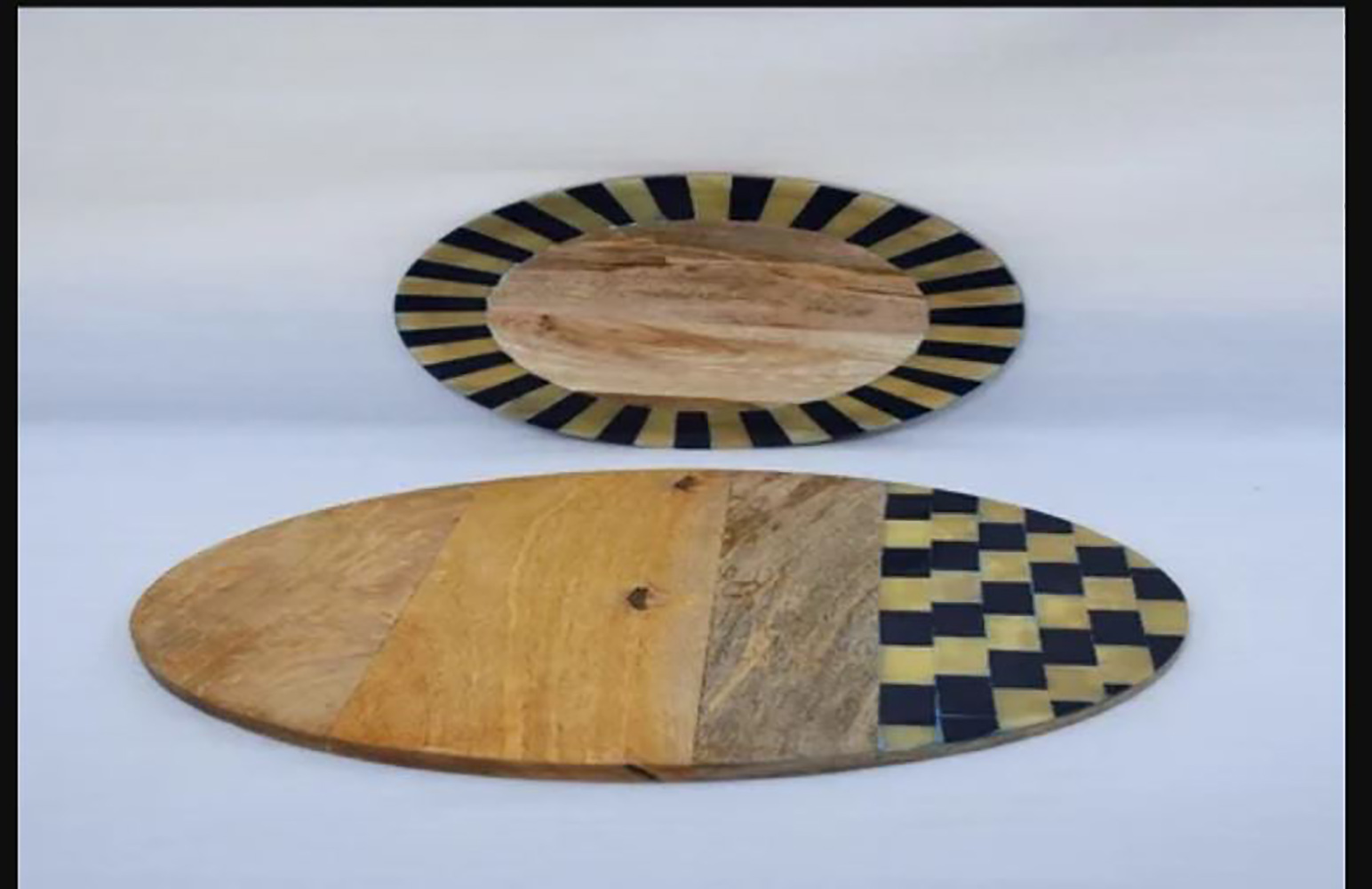 Solid Wood Serving Platter - Acacia, Bamboo, Or Olivewood Crafted, Food-safe Finish, Hand-wash Only, Eco-friendly & Versatile Design
