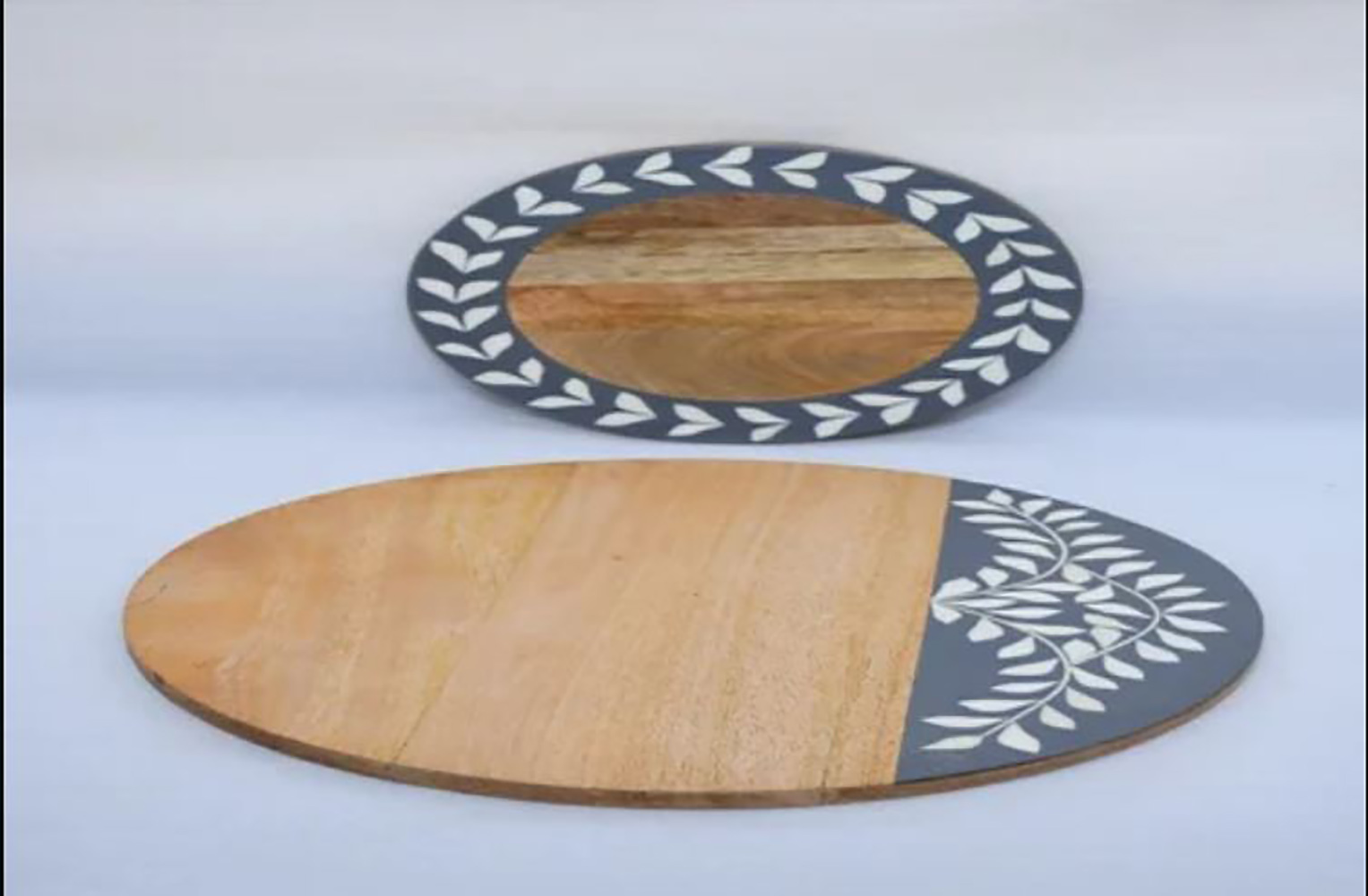 Solid Wood Serving Platter - Acacia, Bamboo, Or Olivewood Crafted, Food-safe Finish, Hand-wash Only, Eco-friendly & Versatile Design