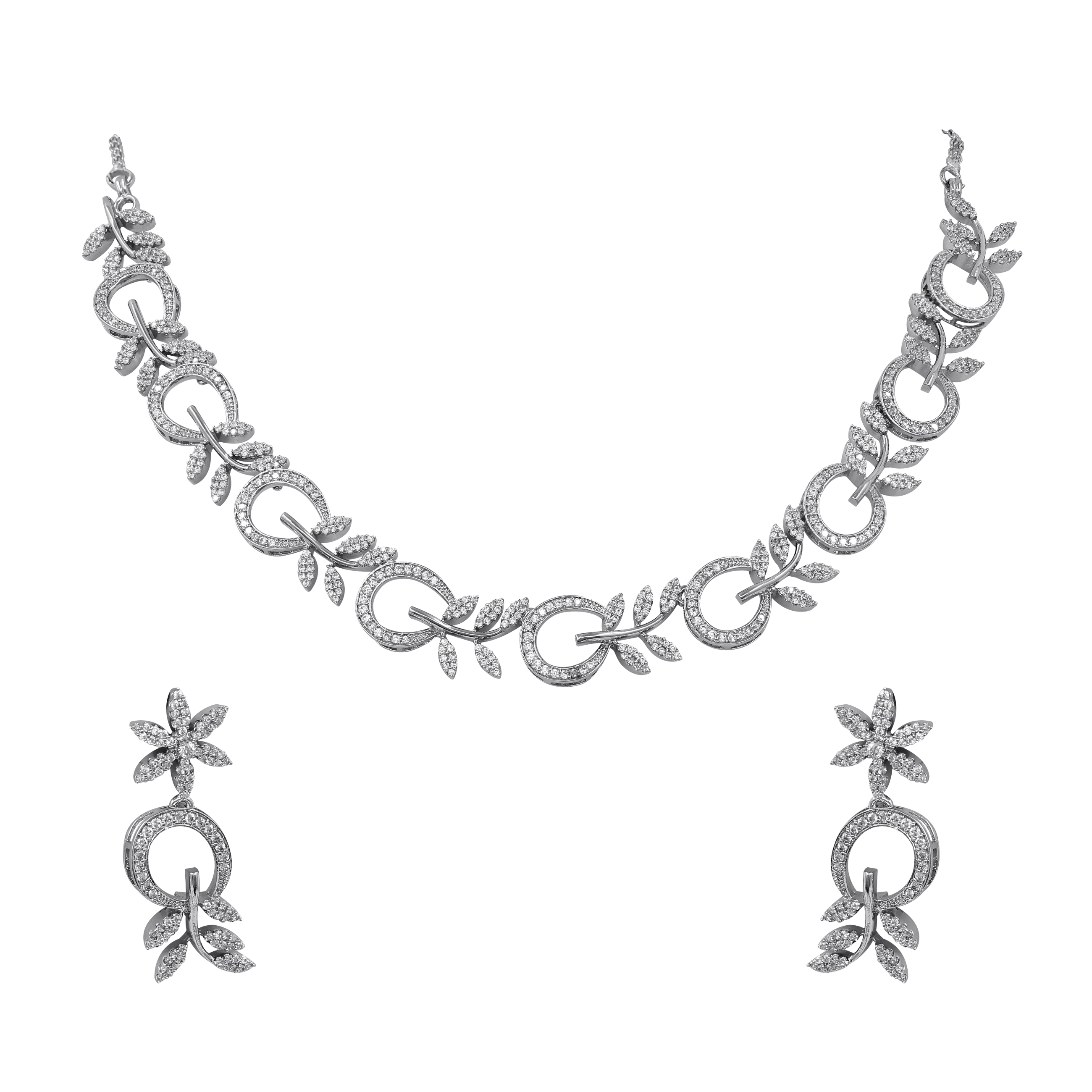 Blossom Leaf Ad Choker Necklace