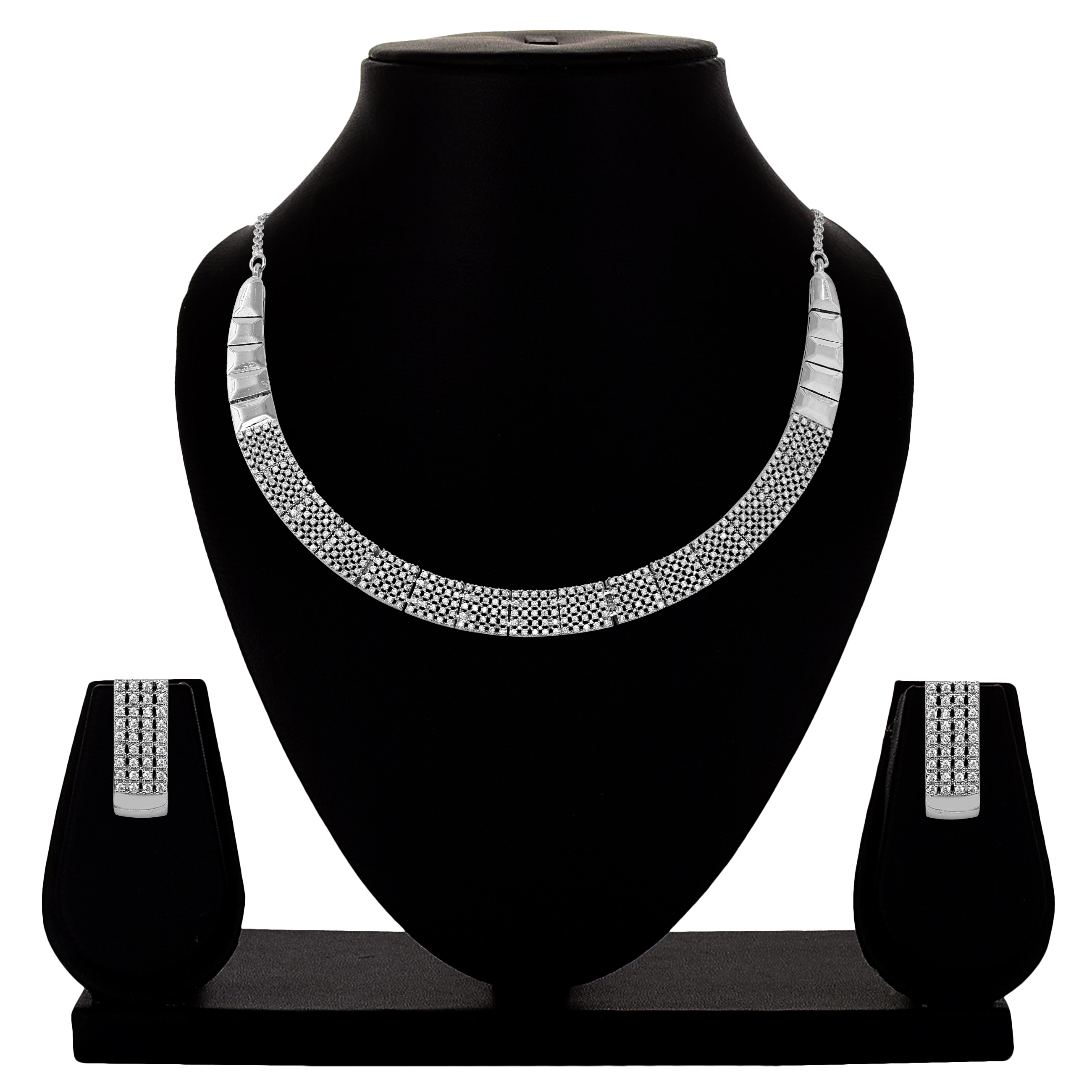 Ad Necklace Set - Color: Silver