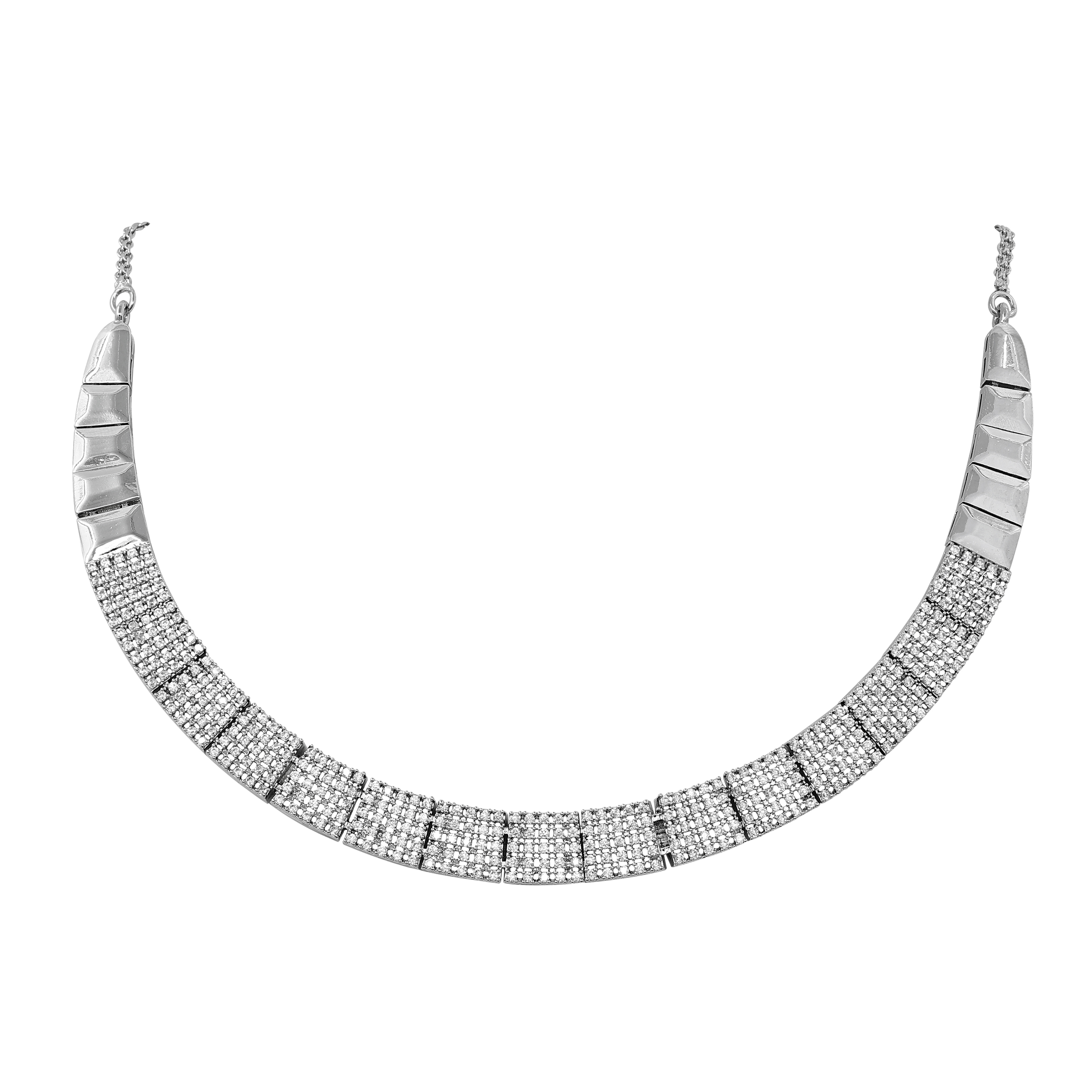 Ad Necklace Set - Color: Silver