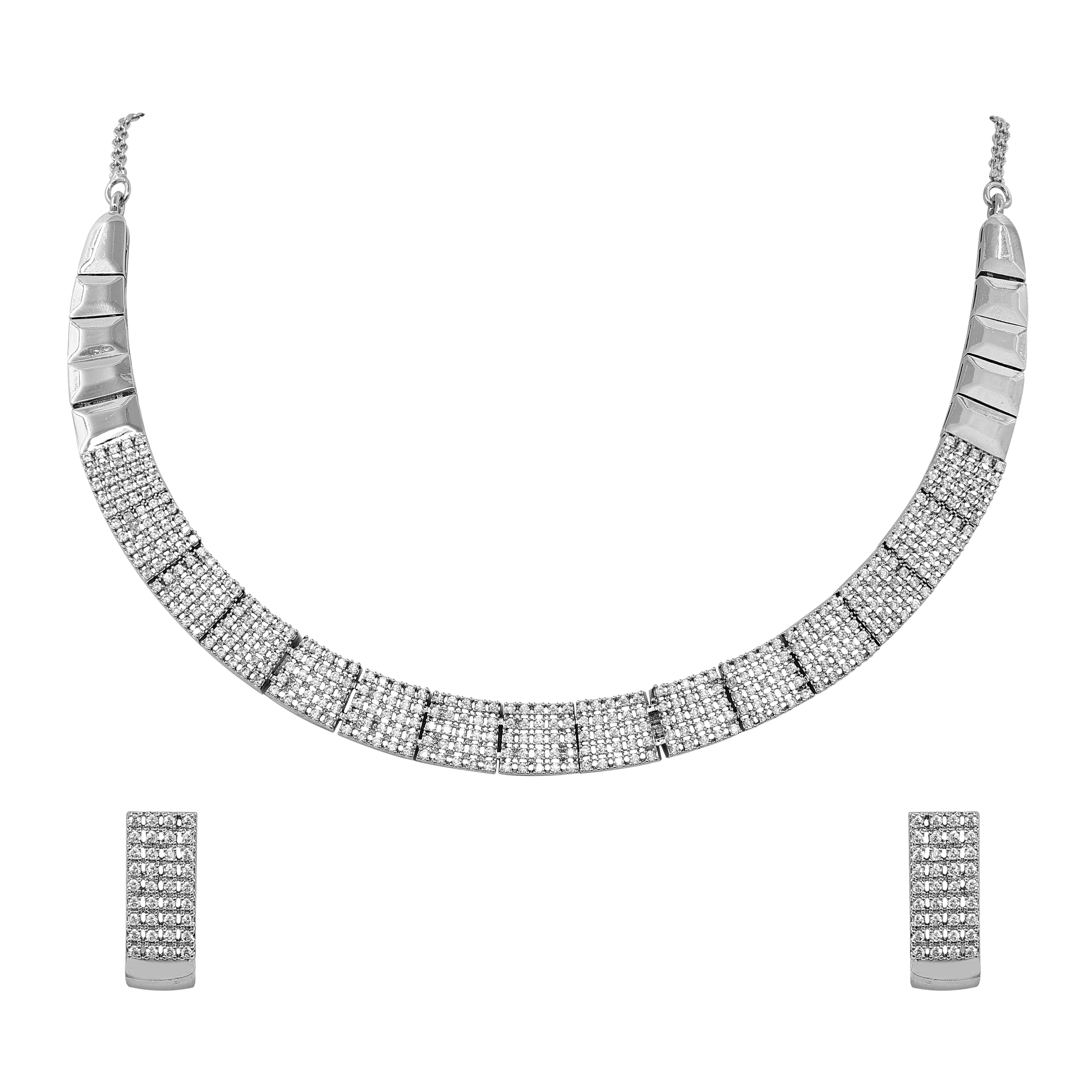Ad Necklace Set - Color: Silver