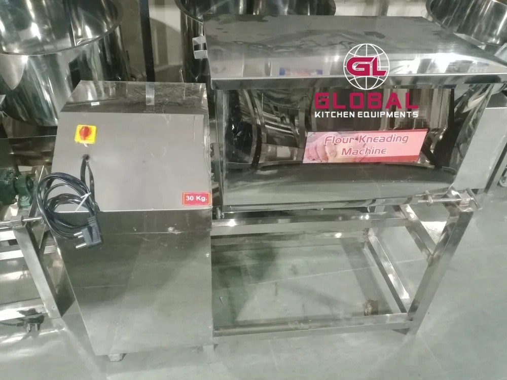 Drum Type Dough Kneading Machine - Stainless Steel, Available In Different Sizes | Electric Power Source For Restaurants And Banquets