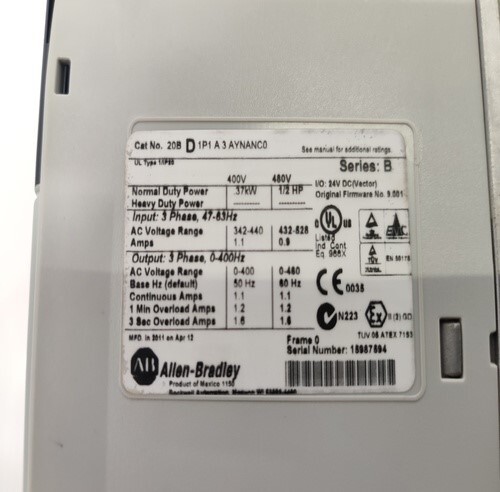 Allen Bradley 20b D 1p1 A3aynanco Ac Drive