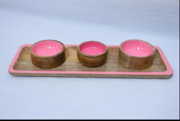 Rustic Wood Chip And Dip Set