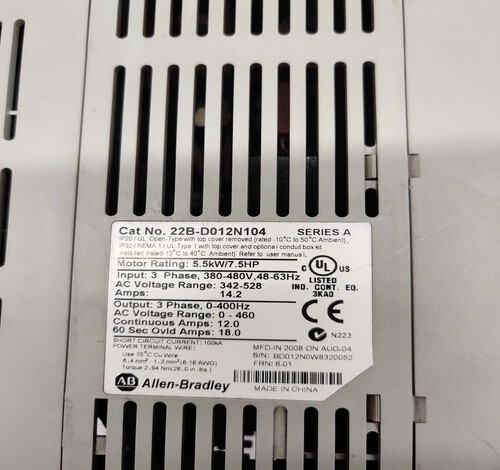 Allen Bradley 22b-do12n104 Ac Drive