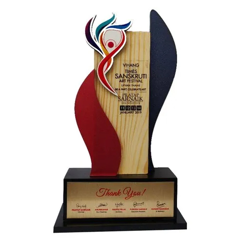 5 Inch Wooden Trophy - Color: Brown