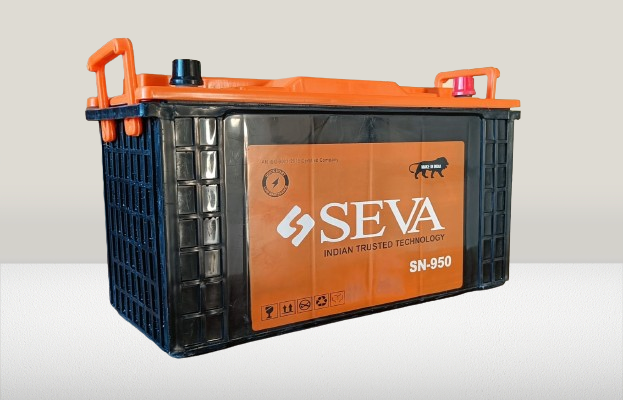 Automotive Battery Sn 950 - Acid Lead Design, 1 Handle Equipped, Durable Cover Included