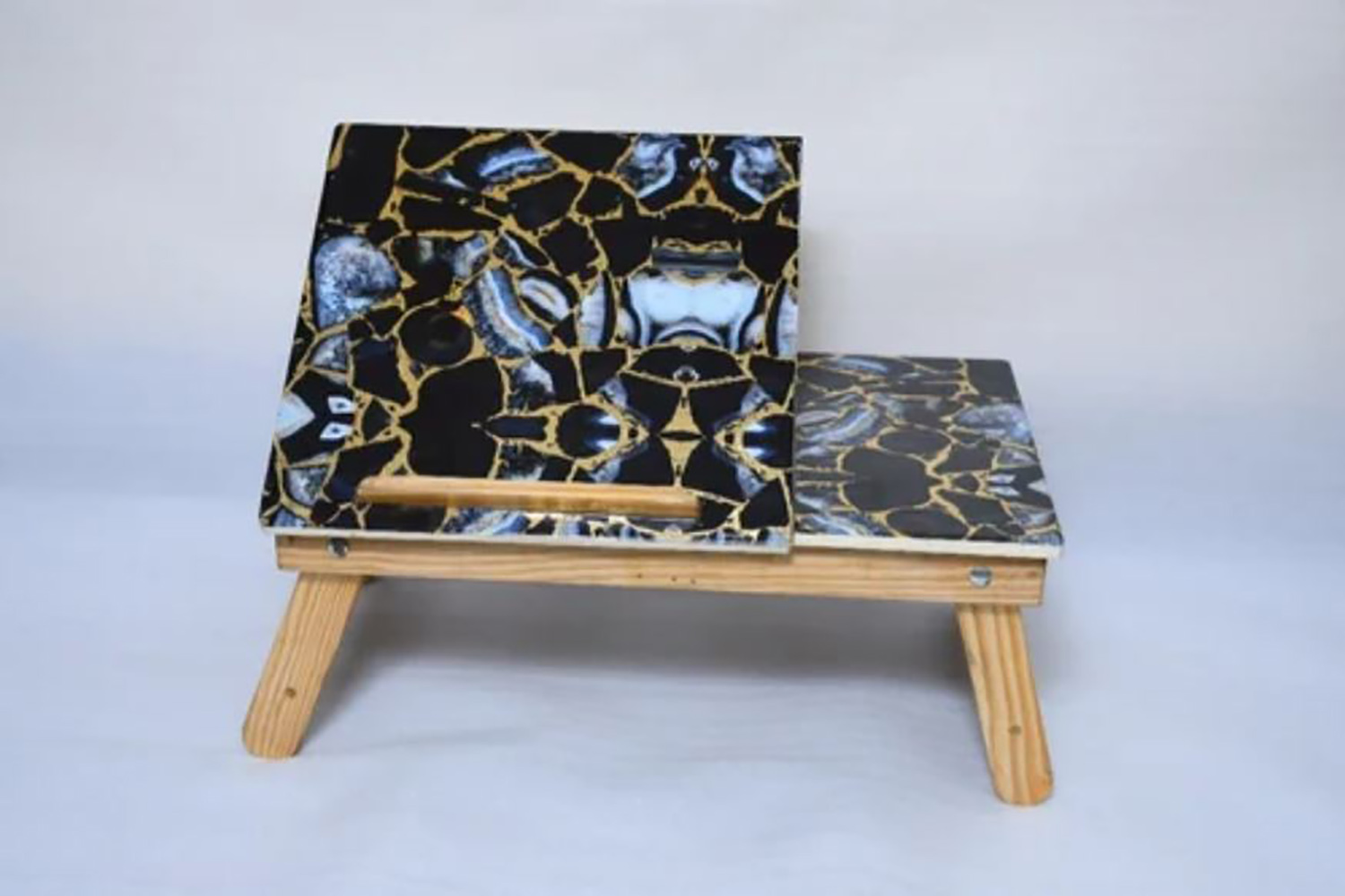 Wooden Stand 2 - Solid Antique Wooden Table Design | Versatile Shapes, Styles, Ideal For Dining And Study, Includes Candle Stands