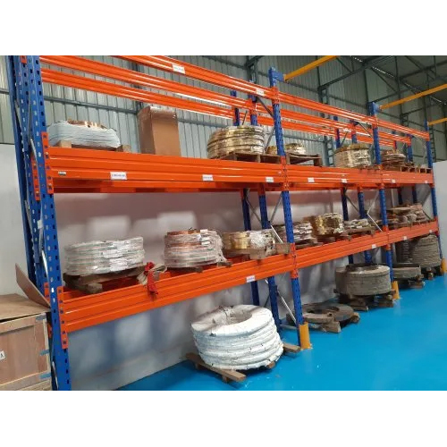Orange-blue Upright Pallet Storage Rack