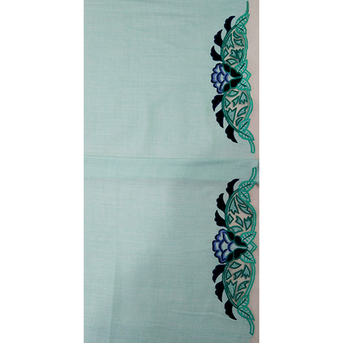 Ladies Blue Unstitched Suit Fabric - Soft Cotton Material Versatile Plain Pattern & Printed Texture | Perfect For Everyday Wear And All Occasions