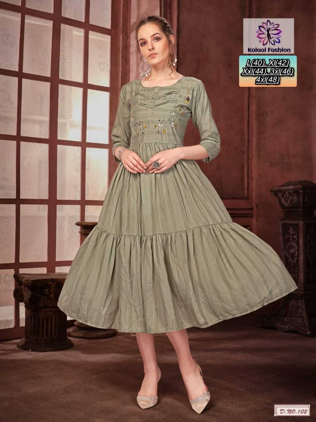 Libena Designer Cotton Kurti - Decoration Material: Sequins