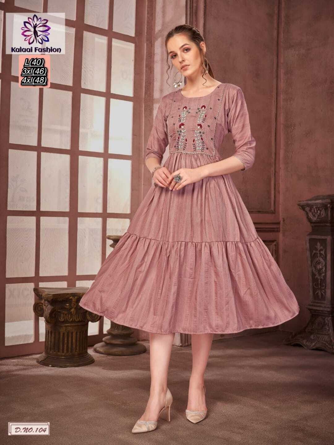 Libena Designer Cotton Kurti - Decoration Material: Sequins