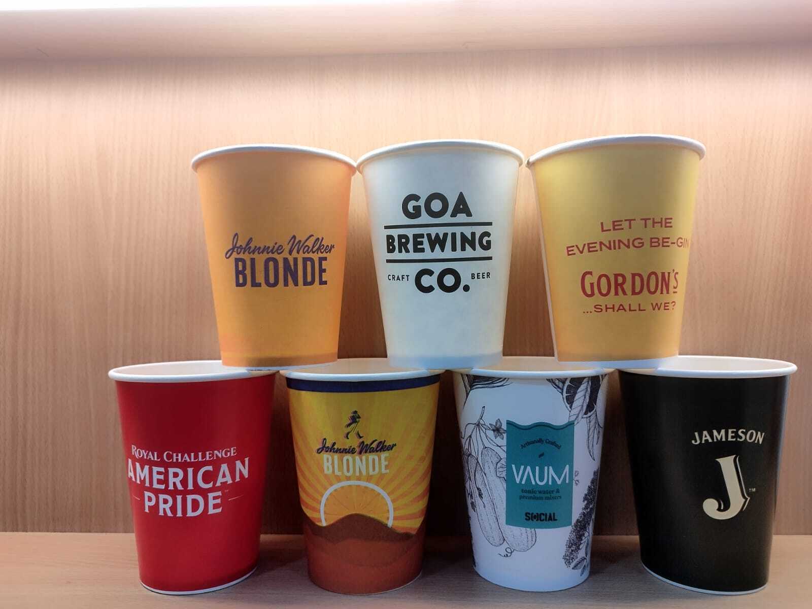 350 Ml 325 Gsm Branding Cup - Paper Material, Long Pattern Type, Heat & Cold Resistant | Colorful Design, Dinnerware Compatibility, Fast Lead Time