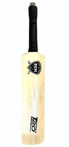 BSM AUTOGRAPH BAT - Poplar Wood Mini Cricket Bat | Handmade Design with Black Rubber Handle, Individually Branded