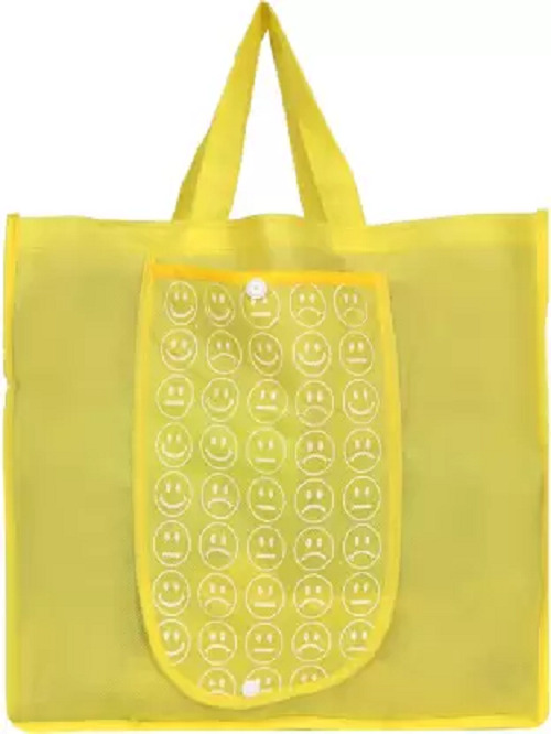 Foldable Shopping Tote Bag - 100% Cotton, 14"/16" Size | Eco-friendly Design, Inner Pocket, Chit Button Closure, Lightweight, Customizable