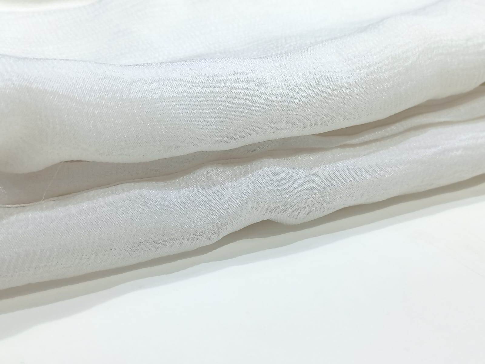 White Plain Dyeable Chinnon Chiffon Fabric