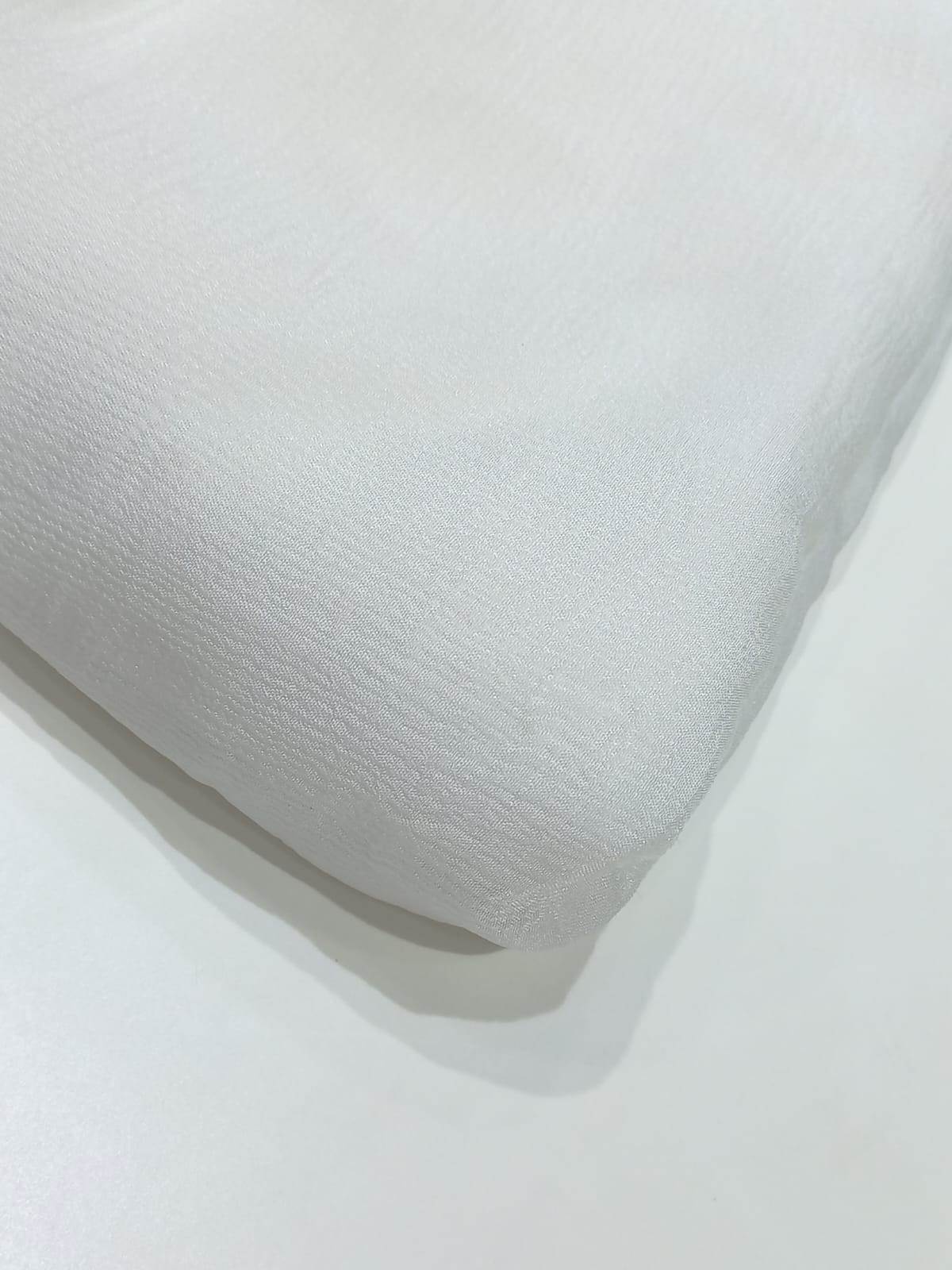 White Plain Dyeable Chinnon Chiffon Fabric