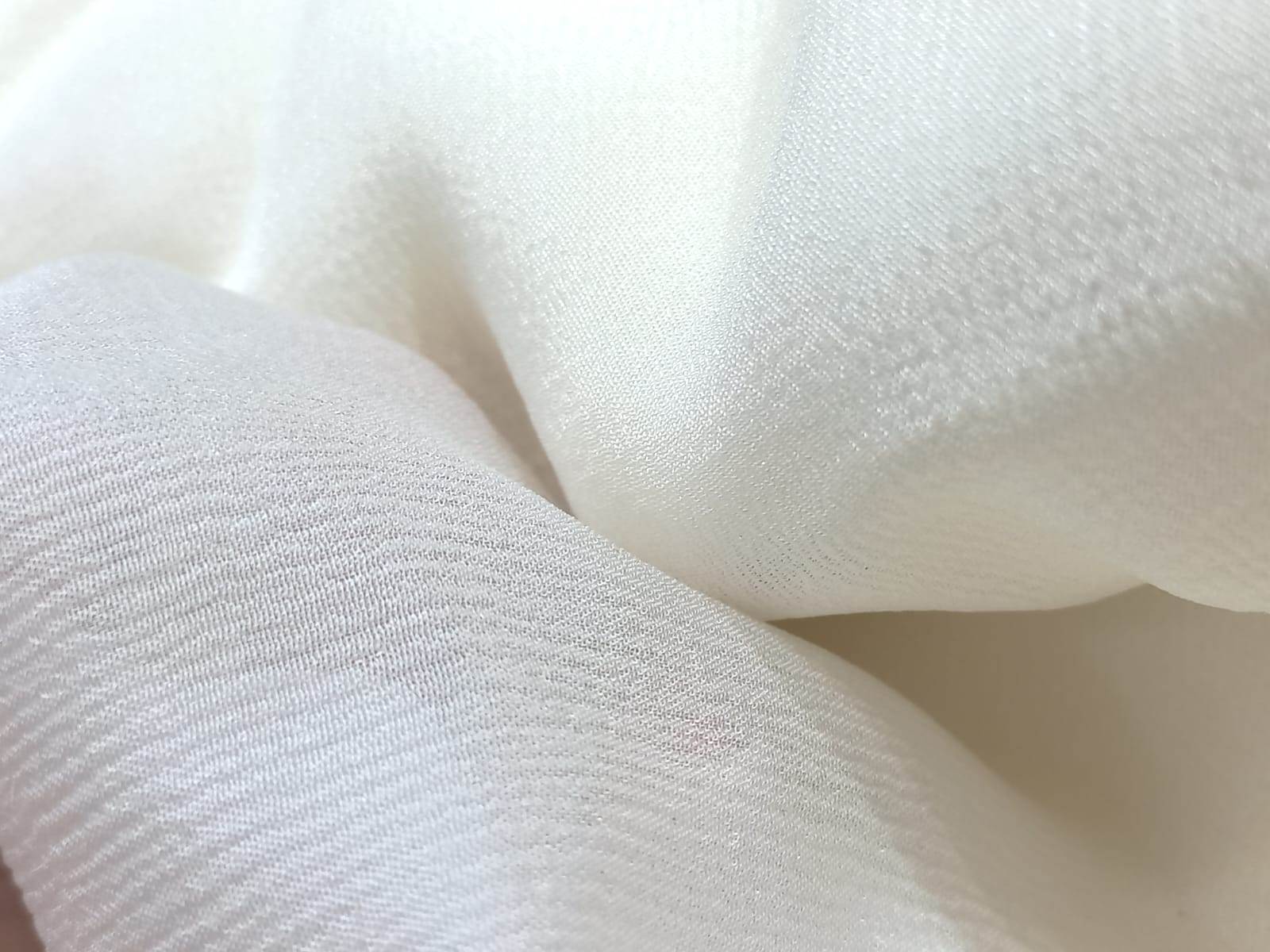 White Plain Dyeable Chinnon Chiffon Fabric