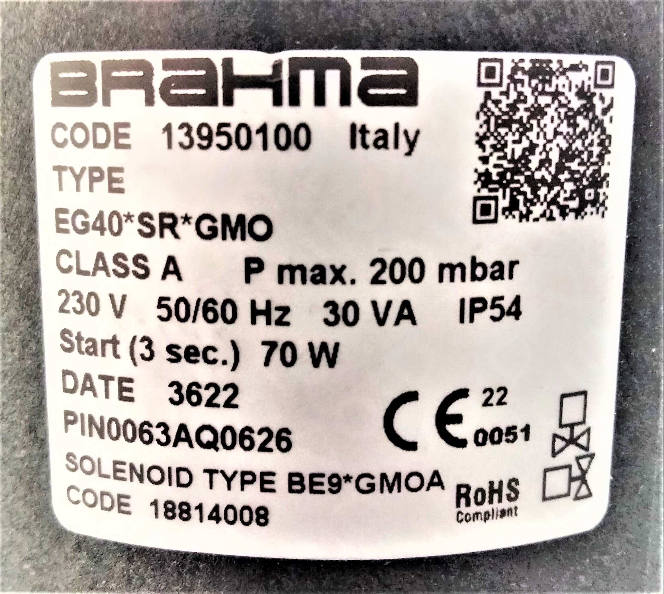 Brahma Eg40sr Gmo - Color: Black And Silver
