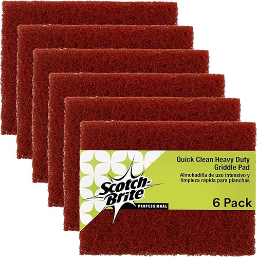 Scotch Brite Griddle Cleaning Pad - New Maroon Color , Multiple Sizes Available for Effortless Griddle Maintenance