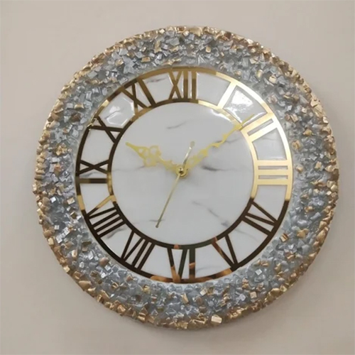 Silver Resin Designer Elegant Clocks