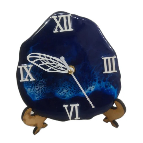 Acrylic Blue Resin Clock