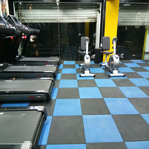 Gym Rubber Floor Tile - Color: Grey