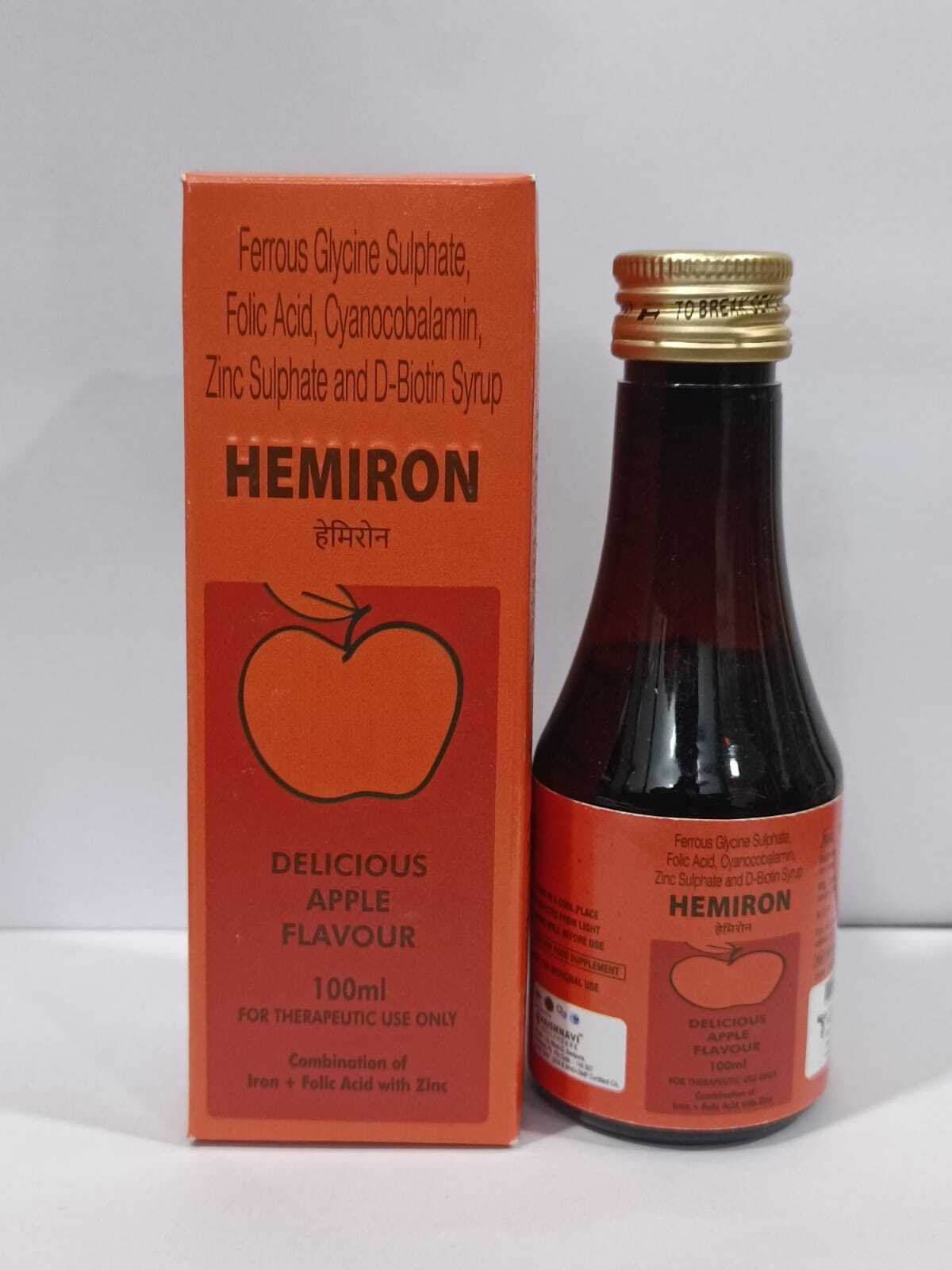 Hemiron - Ferrous Glycine Sulphate Syrup | Prevents Anemia, Treats Iron Deficiency, Balanced Nutrition