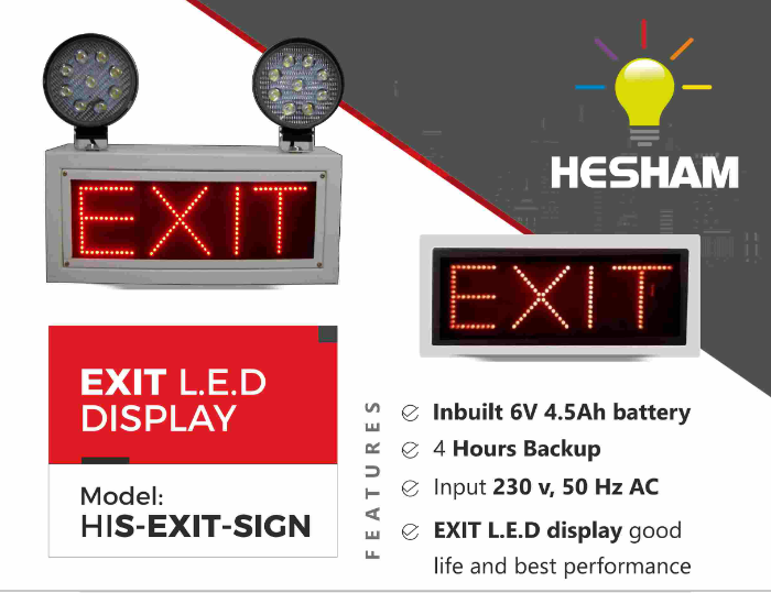 Emergency Exit Lights - Charging Time: 7 Hours