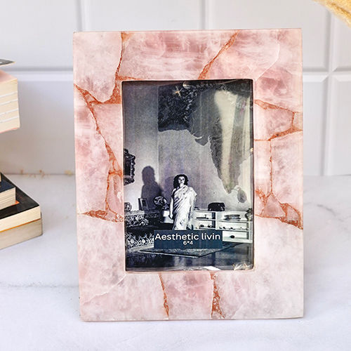 Plating Pink Quartz Photo Frames