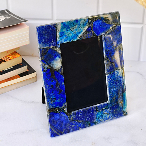 Polishing Lapis Lazuli Photo Frames