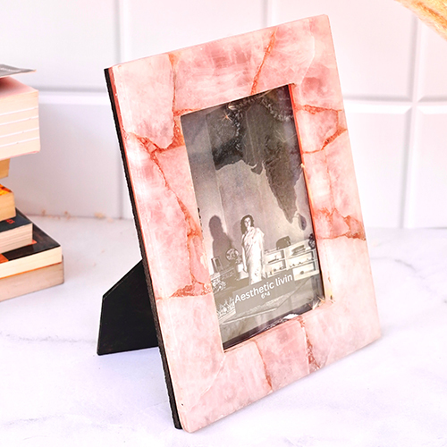 Plating Pink Quartz Photo Frames