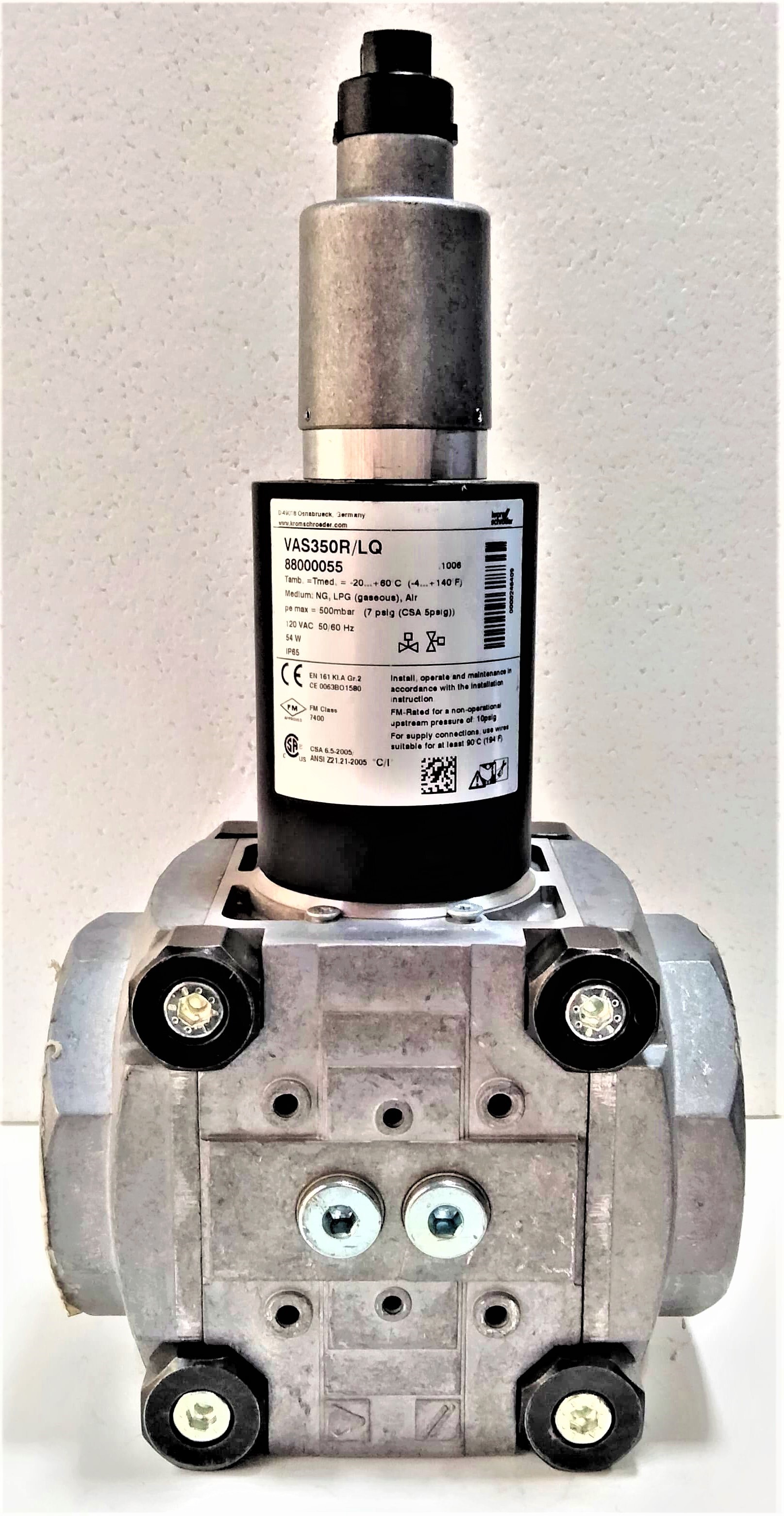 Krom Schroder Make Solenoid Valve Vas350r Lq - Color: Silver And Black