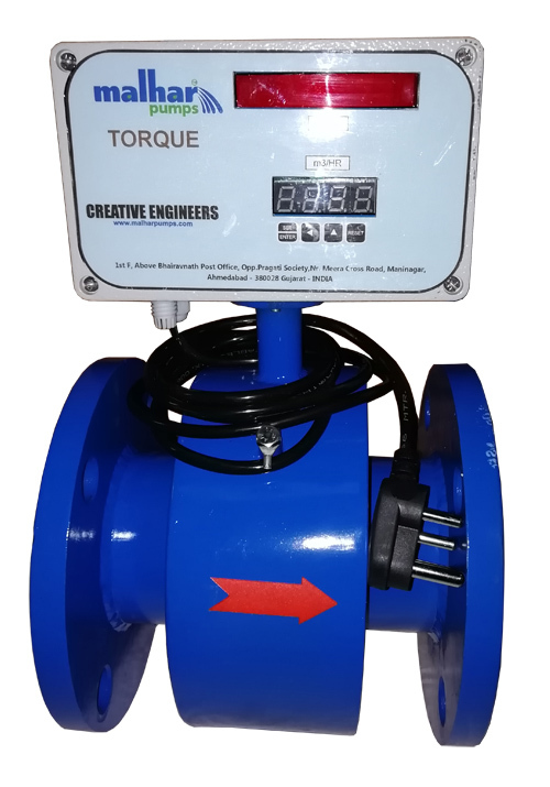 Electromagnetic Flow Meter - Stainless Steel, Digital Display, Blue | 4-20 Ma Output, High Accuracy ±0.5%