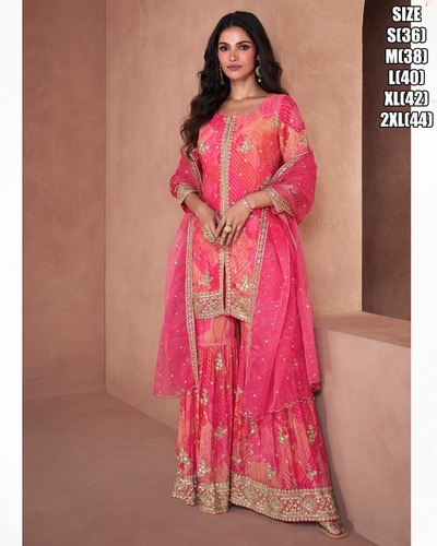 Netra Embroidery Kurti-pant With Dupatta