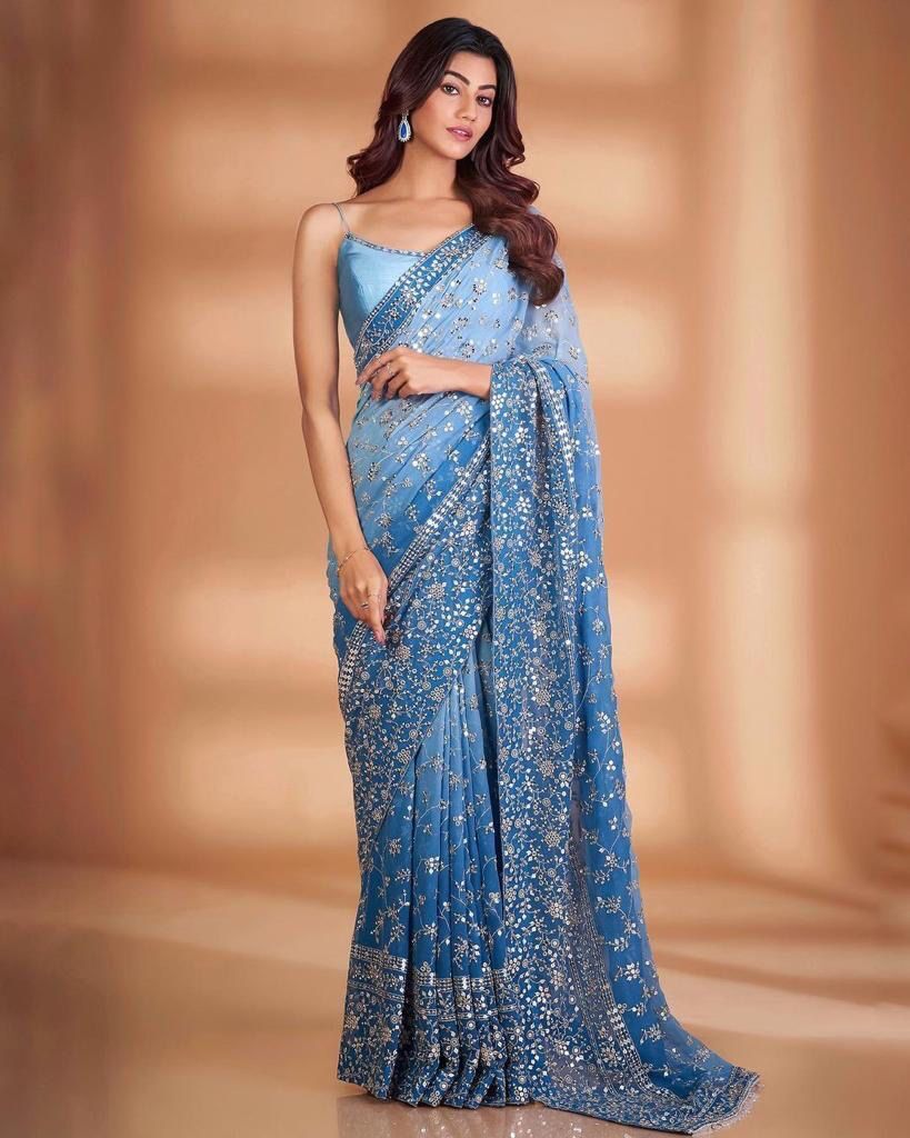 Sonam Georgette Saree - Fabric Type: Organza