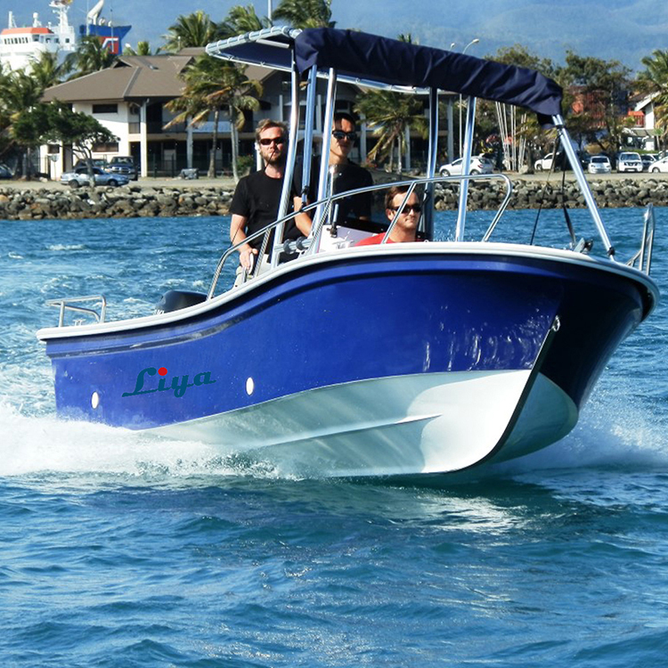 Liya 5.8m Fiberglass Panga Motor Boat - 19 Feet, 8 Capacity | New Outboard Engine, Ideal For Fishing And Water Work