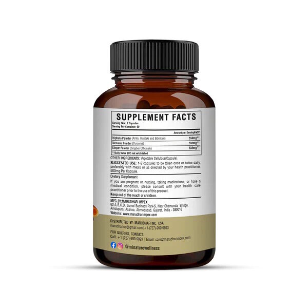 Herbal Joint Pain Relief Capsules - Natural Herbal Formula For All Ages, Promotes Joint Mobility And Comfort