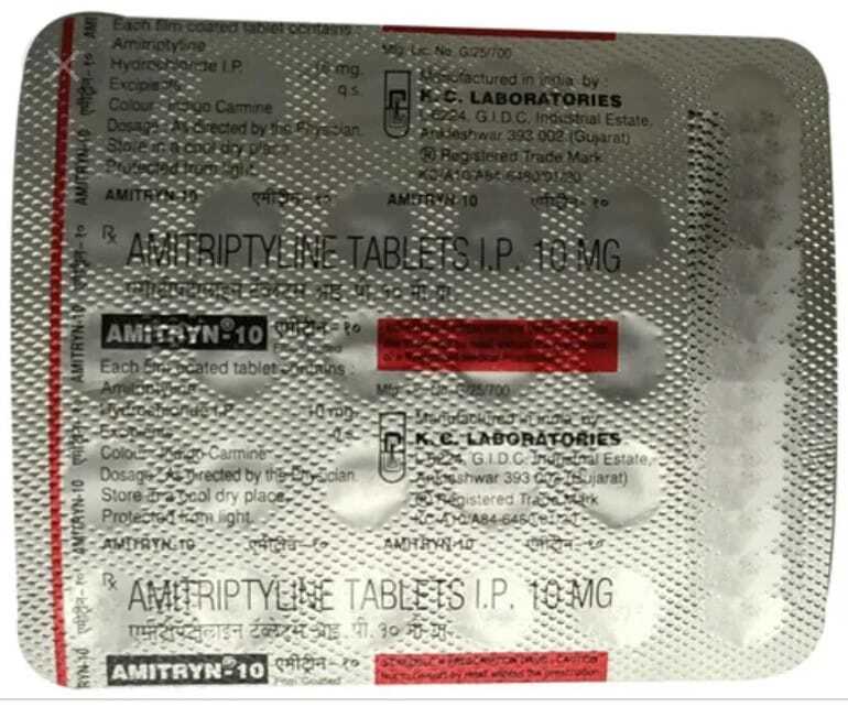 Amitryn 10 Mg Ingredients: Amitriptyine