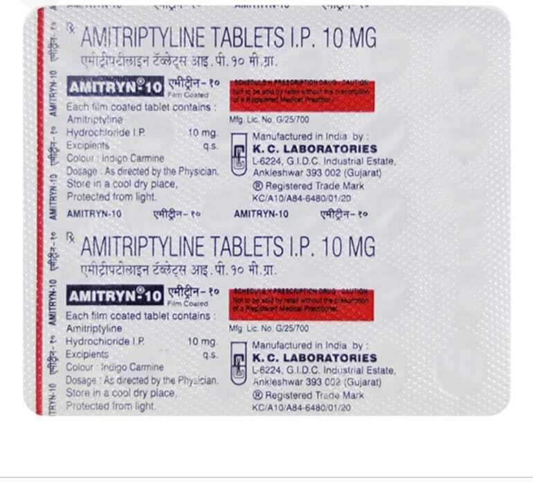 Amitryn 10 Mg Ingredients: Amitriptyine