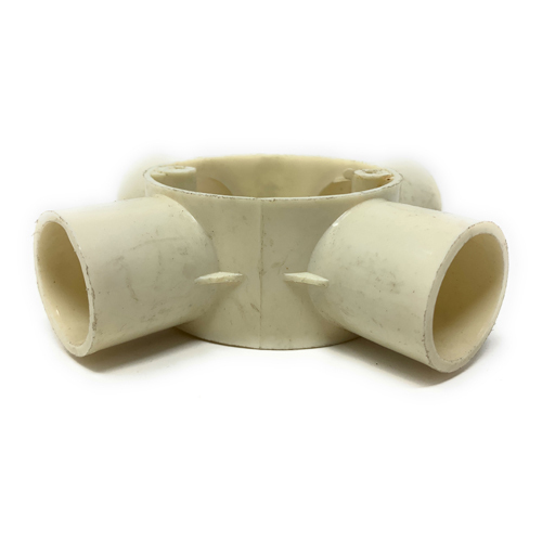 Off White Pvc 4 Way Junction Box
